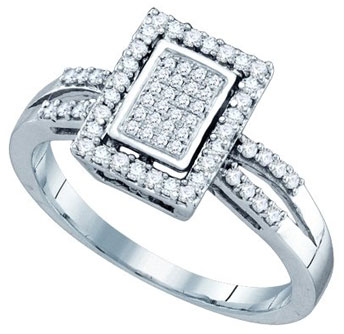 Ladies Diamond Fashion Ring 10K White Gold 0.29 cts. GD-65096