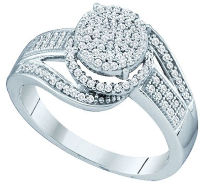 Ladies Diamond Fashion Ring 10K White Gold 0.38 cts. GD-65178 - Click Image to Close