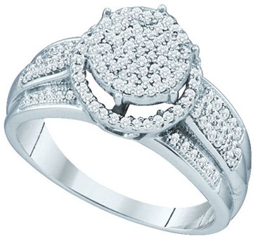 Ladies Diamond Fashion Ring 10K White Gold 0.40 cts. GD-65180 - Click Image to Close