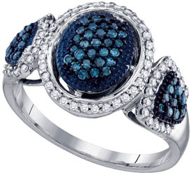 Ladies Diamond Fashion Ring 10K White Gold 0.50 cts. GD-65979