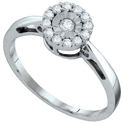 Ladies Diamond Fashion Ring 10K White Gold 0.15 cts. GD-67034