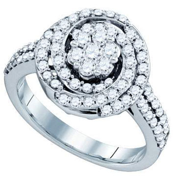 Ladies Diamond Fashion Ring 10K White Gold 1.01 cts. GD-71589