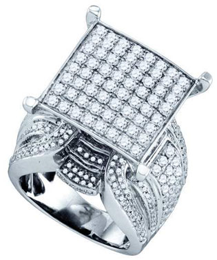 Ladies Diamond Fashion Ring 10K White Gold 2.97 cts. GD-71819 - Click Image to Close