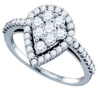 Ladies Diamond Fashion Ring 10K White Gold 1.03 cts. GD-71949