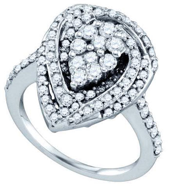 Ladies Diamond Fashion Ring 10K White Gold 1.31 cts. GD-71950 - Click Image to Close