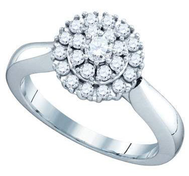 Ladies Diamond Cocktail Ring 10K White Gold 0.53 cts. GD-72369