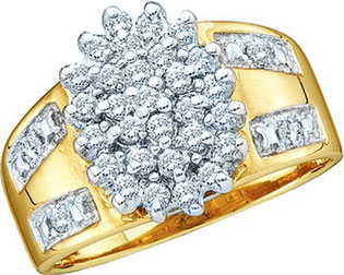 Ladies Diamond Fashion Ring 10K Gold 0.50 cts. GD-7647 - Click Image to Close