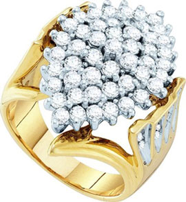 Diamond Cocktail Ring 10K Yellow Gold 2.00 ct. GD-7649