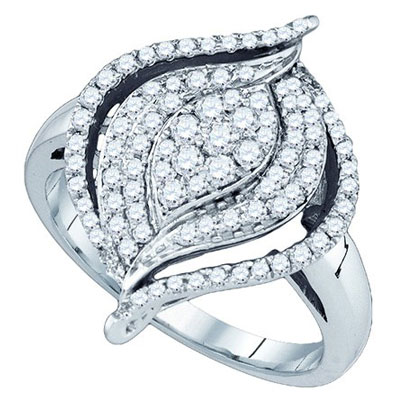Ladies Diamond Fashion Ring 10K White Gold 0.75 cts. GD-77437
