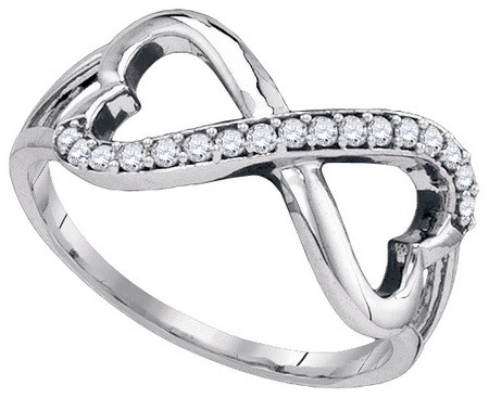 Ladies Diamond Fashion Ring 10K White Gold 0.17 cts. GD-86945