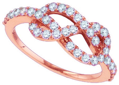 Ladies Diamond Fashion Ring 10K Rose Gold 0.77 cts. GD-86951
