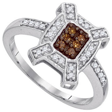 Ladies Diamond Fashion Ring 10K White Gold 0.20 cts. GD-87180