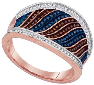 Ladies Diamond Fashion Ring 10K Rose Gold 0.40 cts. GD-88367 - Click Image to Close