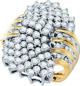 Diamond Cocktail Ring 10K Yellow Gold 5.00 ct. GD-9034