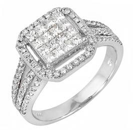 Ladies Diamond Fashion Ring 14K White Gold 1.05 cts. JRX-10R1312