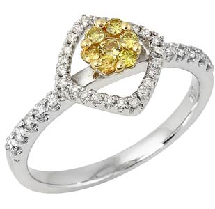 Ladies Diamond Fashion Ring 14K White Gold 0.60 cts. JRX-10R1334