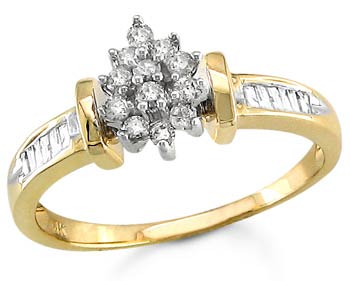 Ladies Diamond Ring 14K Yellow Gold 0.40 cts. S16-11
