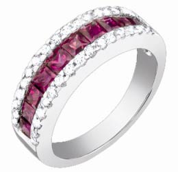 Diamond Fashion Ring 14K White Gold 1.80 cts. S33-15