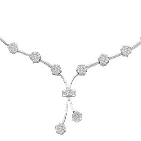 Diamond Necklace 14K White Gold 1.00 ct. GD-15270