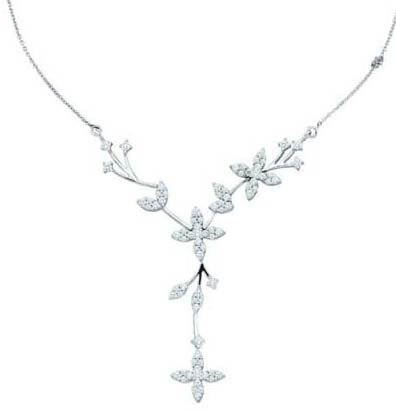 Diamond Necklace 14K White Gold 2.00 ct. GD-18819