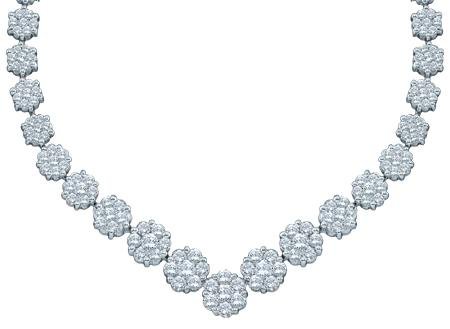 Diamond Necklace 14K White Gold 5.00 ct. GD-41713
