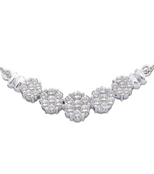 Diamond Necklace 14K White Gold 1.50 cts. GD-9612
