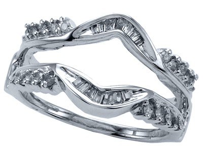 Diamond Ring Enhancer 14K White Gold 0.27 cts CL-14203