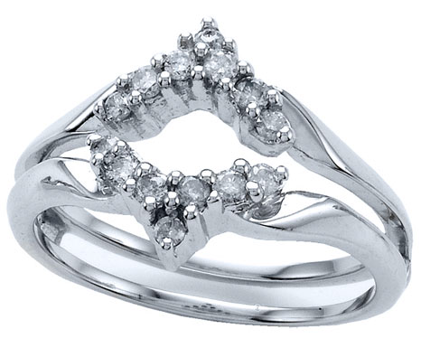 Diamond Ring Enhancer 14K White Gold 0.25 cts CL-14937