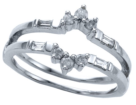 Diamond Ring Enhancer 14K White Gold 0.27 cts CL-26616