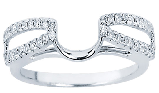 Diamond Ring Enhancer 14K White Gold 0.25 cts CL-34109