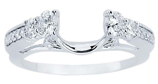 Diamond Ring Enhancer 14K White Gold 0.51 cts CL-34140