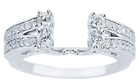 Diamond Ring Enhancer 14K White Gold 0.52 cts CL-34142