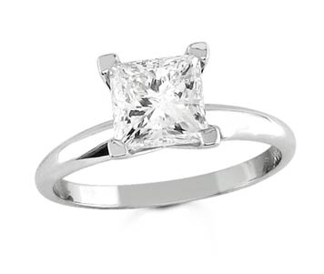 Diamond Solitaire Ring 14K White Gold 1.50 cts DSRP-0150 - Click Image to Close