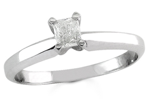 Diamond Solitaire Ring 14K White Gold 0.25 cts DSRP-025