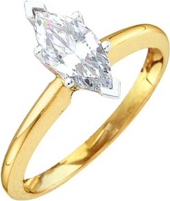 Diamond Solitaire Ring 14K White Gold 0.35 cts DSRM-035 - Click Image to Close