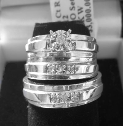 Three Piece Wedding Set 14K White Gold 0.20 cts. 6JTI314 [6JTI314] -  $899.99 : Bridal Ring Shop - Wedding Rings, Wedding Bands, and Engagement  Rings., A Division of Joshua's Jewelry