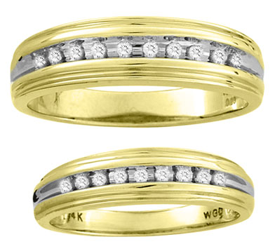 Two Piece Wedding Set 14K Yellow Gold 0.20 cts. CL-22501