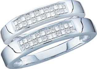 Two Piece Wedding Set 14K White Gold 1.00 ct. GD-15263 - Click Image to Close