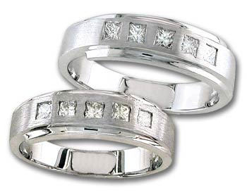 Two Piece Wedding Set 14K White Gold 0.90 cts. S19-2324
