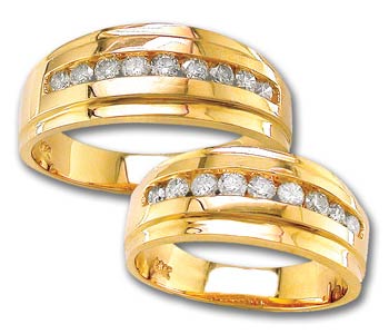 Two Piece Wedding Set 14K Yellow Gold 0.80 cts. S19-12