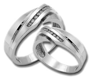 Two Piece Wedding Set 14K White Gold 0.50 cts. HHSD-161