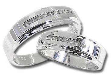 Two Piece Wedding Set 14K White Gold 0.60 cts. HHSD-183