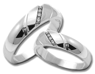 Two Piece Wedding Set 14K White Gold 0.25 cts. HHSD-204