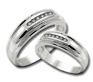 Two Piece Wedding Set 14K White Gold 0.30 cts. HHSD-213