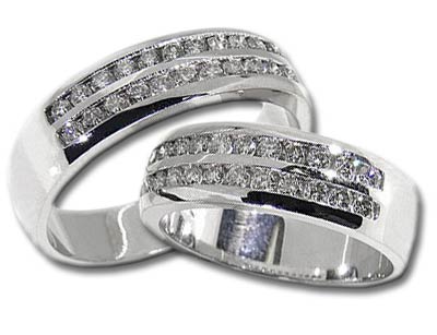 Two Piece Wedding Set 14K White Gold 1.60 cts. HHSD-504