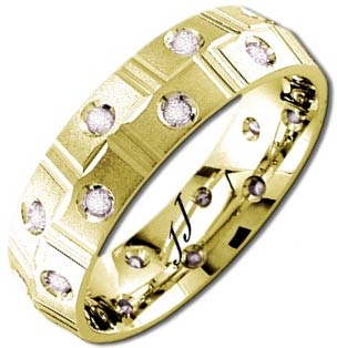 Diamond Wedding Band 14K Yellow Gold 0.51 cts DYWB-2152 - Click Image to Close