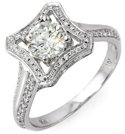 Diamond Engagement Ring 14K White Gold 1.24 cts. 10R1318