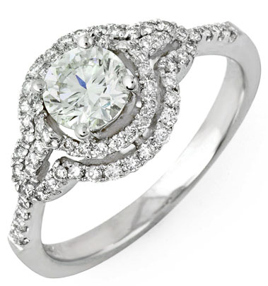 Diamond Engagement Ring 14K White Gold 1.15 cts. 10R1325