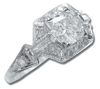 Ladies Diamond Ring 14K White Gold 1.13 cts. 6J6861
