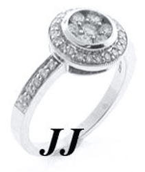 Diamond Engagement Ring 18K White Gold 0.75 cts 6J7117